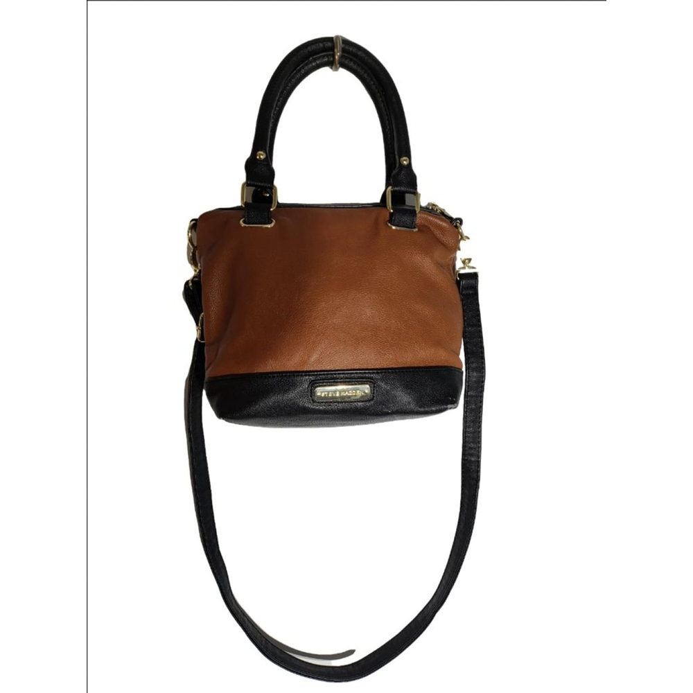 Steve Madden Women's Faux Leather Brown and Black Handbag